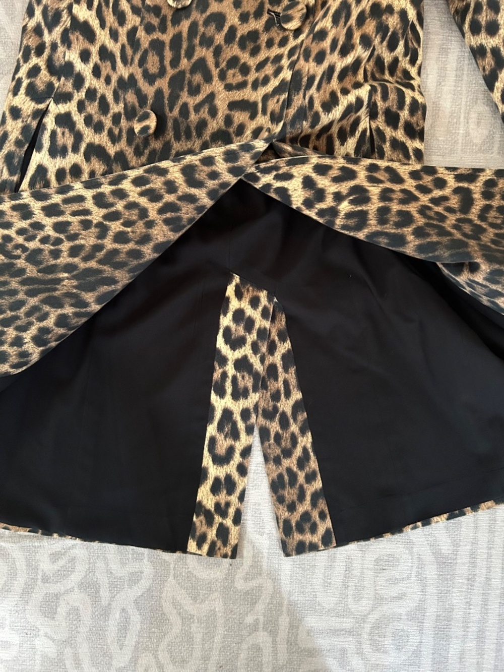 Vintage Leopard Print Trench Coat Adrienne Winkelmann - Picture 5 of 6